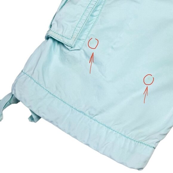 VTG Y2K Twill Twenty Two Cargo Shorts Sz. 26 Blue Cotton Low Rise Pockets Beach - Picture 11 of 12